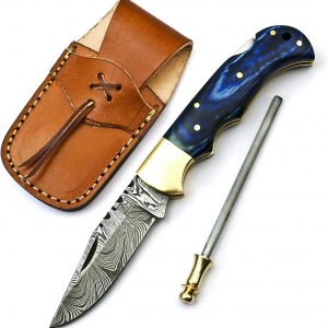 FH KNIVES 6.5 Inch Damascus pocket knife