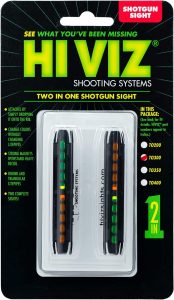 HIVIZ Model 300 Two-In-One Magnetic Base Rib Shotgun Sight Green & Orange, One Size