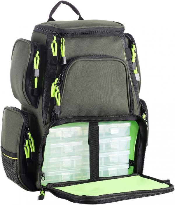 Seaknight Fishing Tackle Backpack Green-7.5L